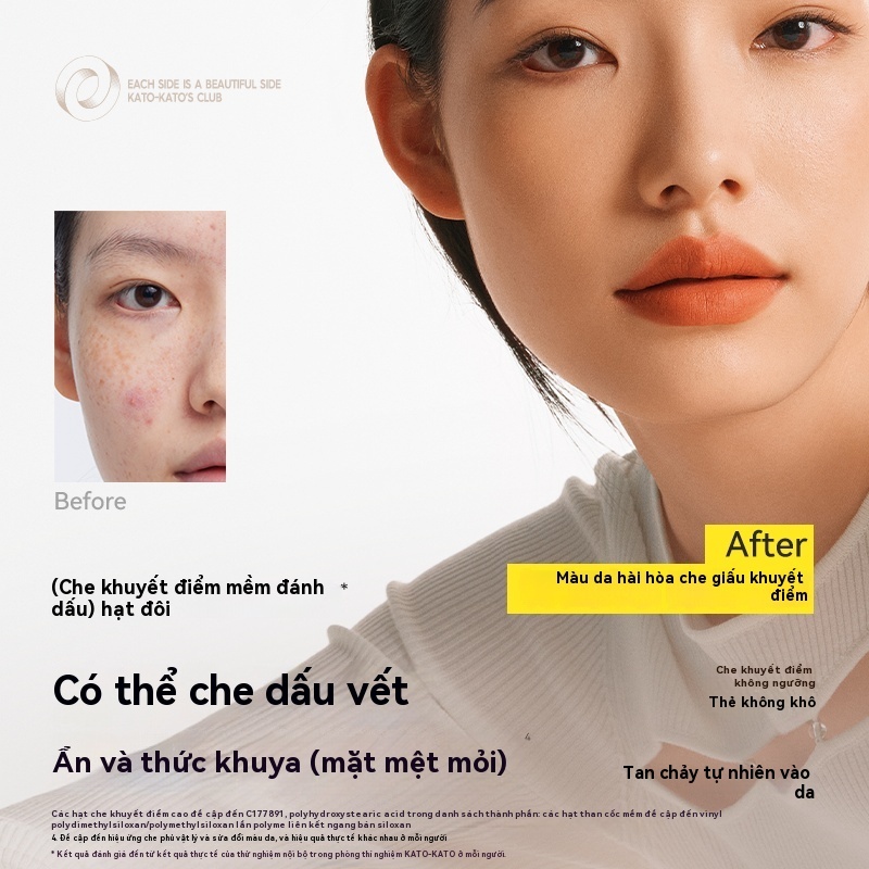 Kato Tricolor Che Khuyết Điểm Bao Thâm Vòng Tròn Mụn Bao Điểm Mụn Dấu Mụn Người Mới Dễ Dàng Bắt Đầu