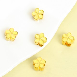 10 Chiếc 8 Màu Hoa Mai / Sakura Men Miếng Đệm Hạt DIY Bện Dây Đỏ Vòng Tay Anklets Kẹp Tóc Trang Trí Năm Cánh Hoa Lỗ Lớn Hai Mặt Nhỏ Giọt Dầu Hợp Kim Hạt