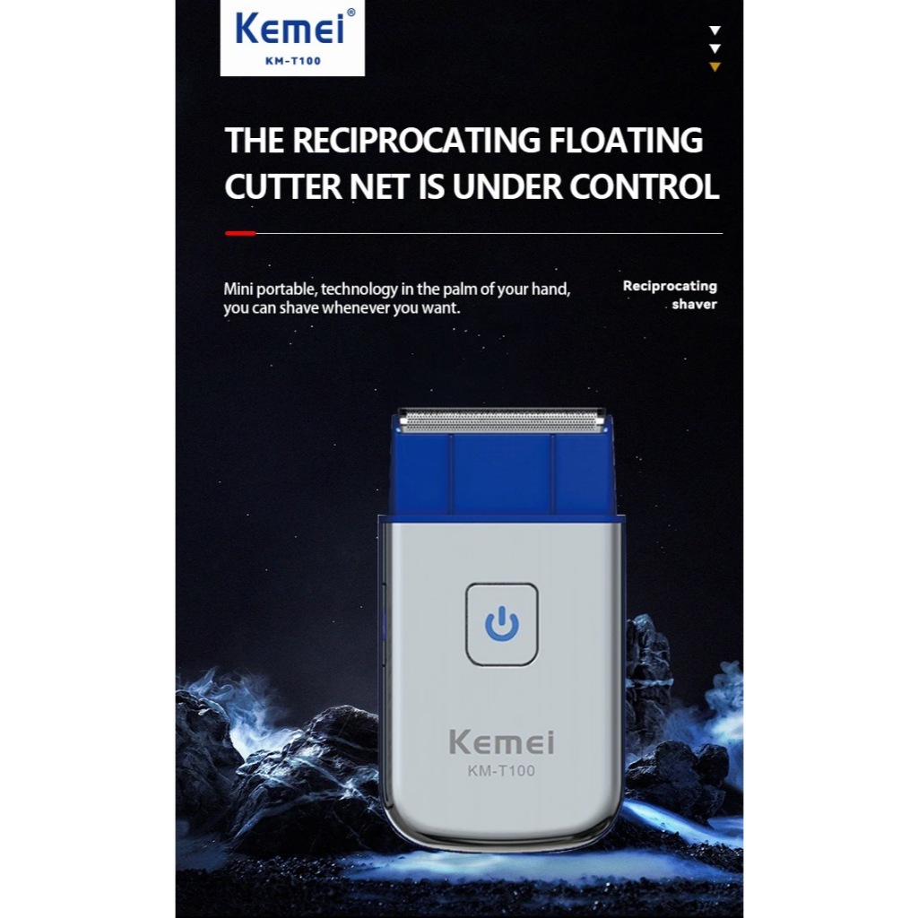 Ảnh Kemei Electric Mini Qua Lại Dao Cạo Nam Di Động Di Động Điện Không Dây Máy Cạo Râu Có Thể Sạc Lại Lưỡi Đơn Máy Cạo Râu 1