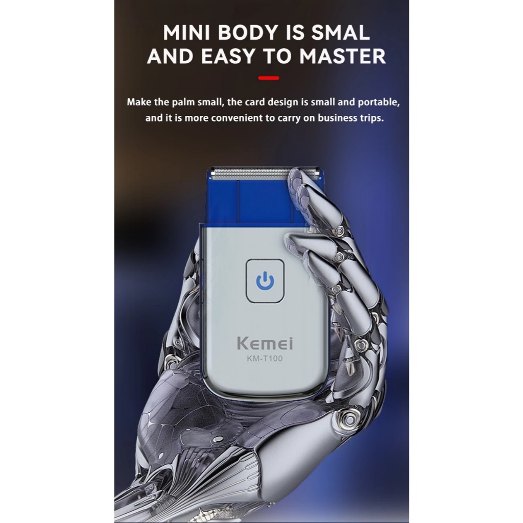 Ảnh Kemei Electric Mini Qua Lại Dao Cạo Nam Di Động Di Động Điện Không Dây Máy Cạo Râu Có Thể Sạc Lại Lưỡi Đơn Máy Cạo Râu 4