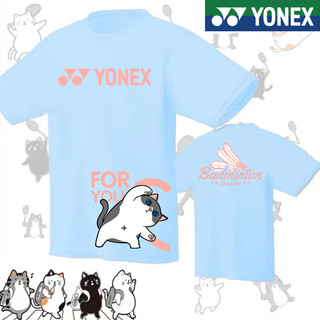 Yonex Áo Sơ Mi Cầu Lông Quần Áo Cặp Đôi Quần Áo Áo Thun Tay Ngắn Áo Thể Thao Nhanh Khô Áo Cho Nam Nữ Trẻ Em