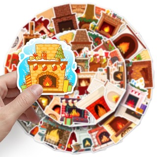 Bộ 50 Hoạt Hình Lò Sưởi Dán Laptop Xe Đạp Đàn Guitar Ván Trượt DIY Graffiti Chống Thấm Nước Miếng Dán