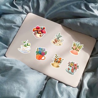 Bộ 50 Ấm Trà Cây Dễ Thương Graffiti Hoạt Hình Miếng Dán DIY Laptop Điện Thoại Hành Lý Cốc Chống Thấm Nước Miếng Dán