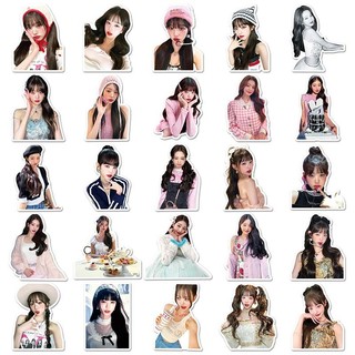 Bộ 50 Jang Won Young Kpop IVE Ngôi Sao Dán Trang Trí Vali Thêu Sò Điện Thoại Laptop Đồ Chơi