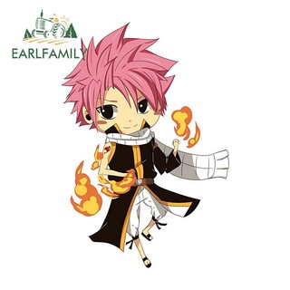 EARLFAMILY 13cm Fairy Tail Natsu Dragneel Nhãn Dán Xe Hơi Cá Tính Laptop Máy Điều Hòa Không Khí Xe Máy Vinyl Chống Thấm Nước Decal Vui Nhộn Đồ Họa