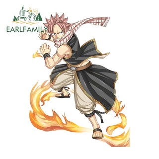 EARLFAMILY 13cm Fairy Tail Natsu Dragneel Nhãn Dán Xe Hơi Cá Tính Laptop Máy Điều Hòa Không Khí Xe Máy Vinyl Chống Thấm Nước Decal Vui Nhộn Đồ Họa