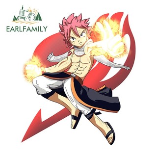EARLFAMILY 13cm Fairy Tail Natsu Dragneel Nhãn Dán Xe Hơi Cá Tính Laptop Máy Điều Hòa Không Khí Xe Máy Vinyl Chống Thấm Nước Decal Vui Nhộn Đồ Họa