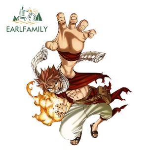 EARLFAMILY 13cm Fairy Tail Natsu Dragneel Nhãn Dán Xe Hơi Cá Tính Laptop Máy Điều Hòa Không Khí Xe Máy Vinyl Chống Thấm Nước Decal Vui Nhộn Đồ Họa