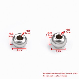 Hạt Thép Không Gỉ Miếng Đệm Hạt Tự Làm Phụ Kiện Trang Sức Handmade Vòng Tay Gioăng Phẳng Tròn Hạt
