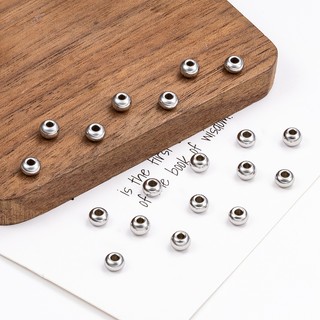 Hạt Thép Không Gỉ Miếng Đệm Hạt Tự Làm Phụ Kiện Trang Sức Handmade Vòng Tay Gioăng Phẳng Tròn Hạt