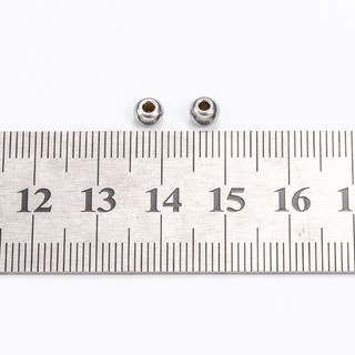 Hạt Thép Không Gỉ Miếng Đệm Hạt Tự Làm Phụ Kiện Trang Sức Handmade Vòng Tay Gioăng Phẳng Tròn Hạt
