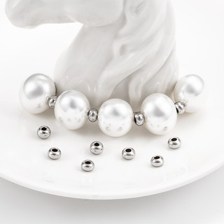 Hạt Thép Không Gỉ Miếng Đệm Hạt Tự Làm Phụ Kiện Trang Sức Handmade Vòng Tay Gioăng Phẳng Tròn Hạt