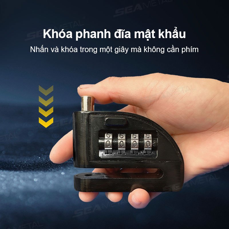 khóa đĩa xe máy SEAMETAL chống trộm chất liệu thép nguyên khối thiết kế thông minh an toàn tuyệt đối