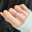 Nhẫn titan nữ không gỉ mạ vàng 18k thiết kế trơn gắn đá pha lê lấp lánh thời trang sang trọng