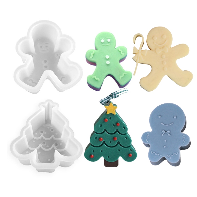 Khuôn silicone Làm Bánh & Socola Hình Cây Thông & Người Đàn Ông