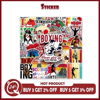 Bộ 50 Đấm Bốc Dán Thể Thao Laptop Xe Đạp Đàn Guitar Ván Trượt Miếng Dán DIY Graffiti Chống Thấm Nước