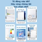 Tủ đông mini 65/90  lít Tủ trữ đông sữa mẹ,thịt,cá,Làm đá nhanh Có 5 mức nhiệt độ Tiết kiệm năng lượng BH 1 năm — ảnh 2