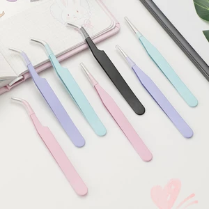 IOIIK Nhíp Thẳng Chống Tĩnh Điện Móng Tay Chắc Chắn Nghệ Thuật Kim Cương Giả Nipper Nhíp