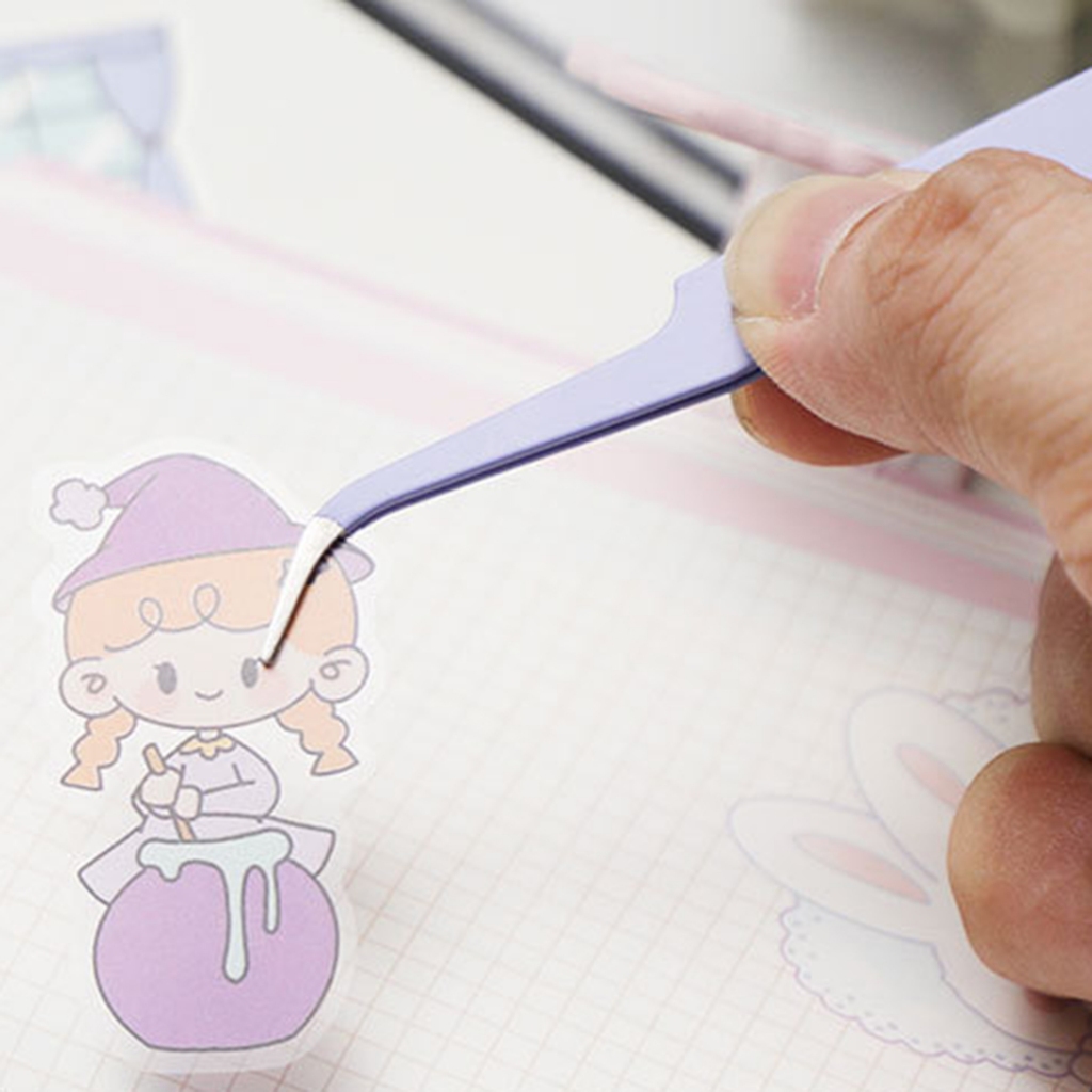 IOIIK Nhíp Thẳng Chống Tĩnh Điện Móng Tay Chắc Chắn Nghệ Thuật Kim Cương Giả Nipper Nhíp