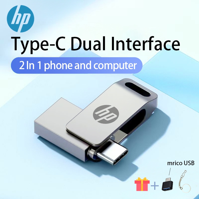 Hp 2TB Điện thoại di động Đĩa U Ổ đĩa kép otg Mini USB Flash Drive Data ...