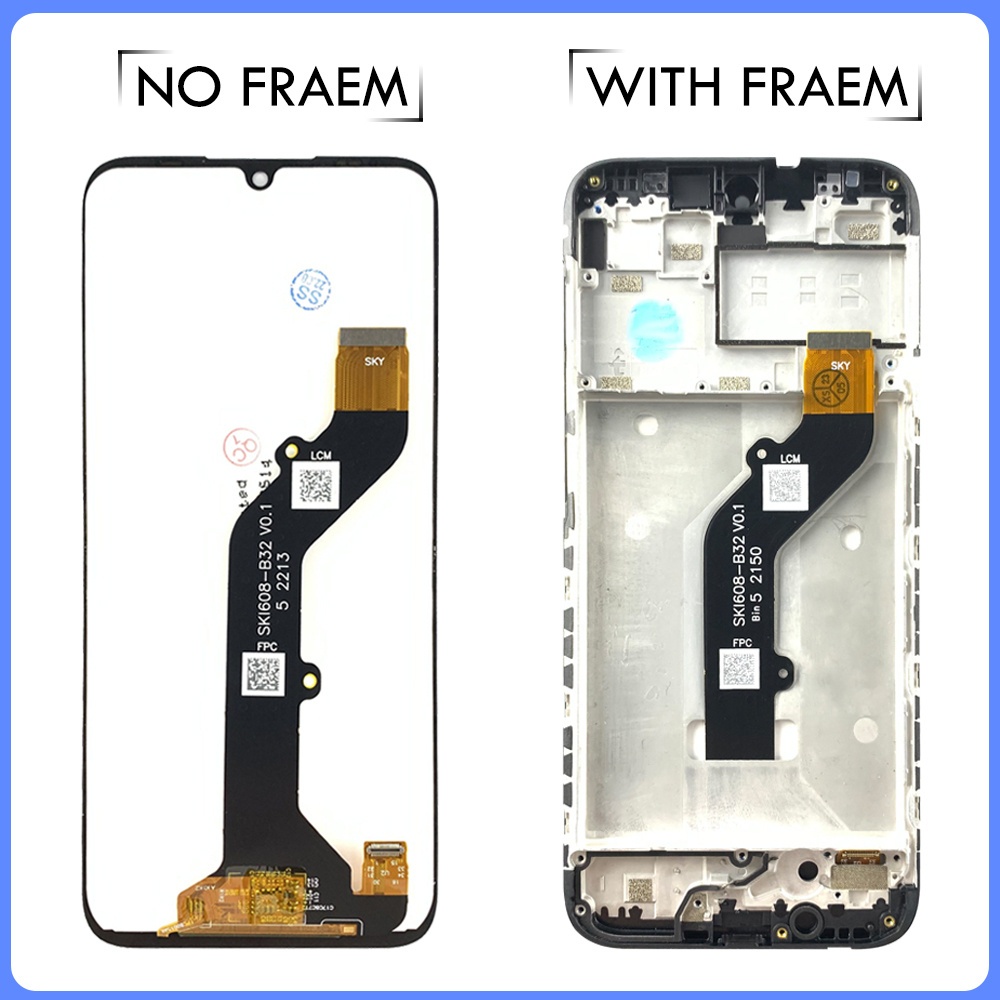 Dành Cho Tecno POP 6 Màn Hình LCD Màn Hình Cảm Ứng Lắp Ráp Bộ Số Hóa Cho POP6 BE7 Màn Hình LCD Bộ Phận Sửa Chữa