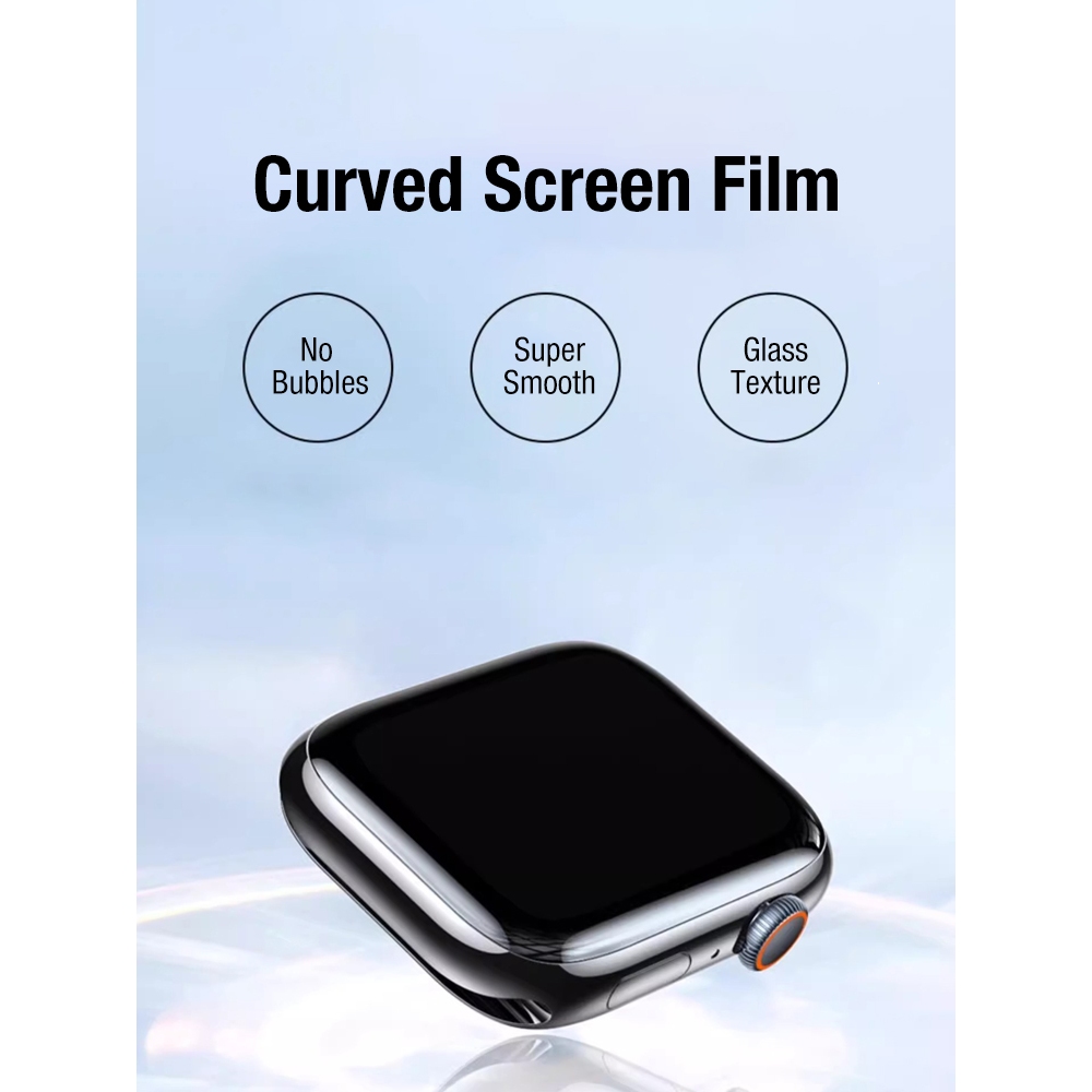 Phim mềm bằng gốm áp dụng màng mềm bảo vệ toàn màn hình Phim đồng hồ cho Apple Watch S11 S10 46mm 42mm Iwatch Band trong một giây
