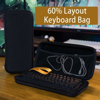 Hộp đựng bàn phím bố trí 60% Hộp đựng bàn phím cơ tùy chỉnh Túi lưu trữ bảo vệ vỏ cứng Lớp lót nhung