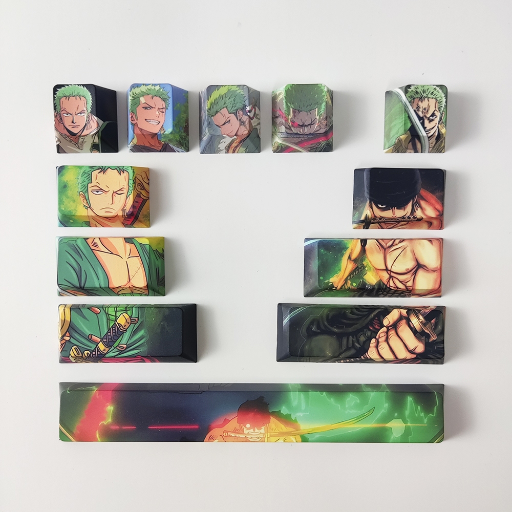 8 / 12 Chiếc Luffy Zoro Keycaps Anh Đào Hồ Sơ PBT Nhuộm Thăng Hoa Một ...