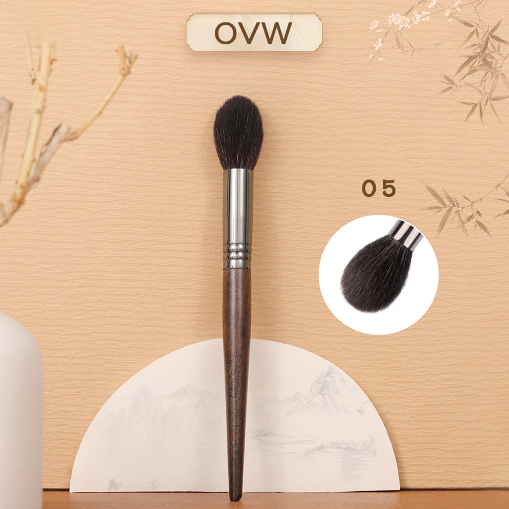 Ảnh 【OVW】 Face Highlight Goat Hair Brush Fluffy thon Highlighter Buffing Makeup Brush Goat Hair XQ05 1