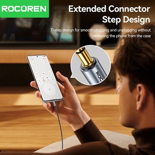 Rocoren 3.5mm Cáp Âm Thanh AUX Nam Đến Nam Âm Thanh Nguyên Chất Thưởng Thức Cho Điện Thoại Laptop Ô Tô Âm Thanh TV