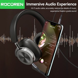 Rocoren 3.5mm Cáp Âm Thanh AUX Nam Đến Nam Âm Thanh Nguyên Chất Thưởng Thức Cho Điện Thoại Laptop Ô Tô Âm Thanh TV