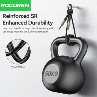 Rocoren 3.5mm Cáp Âm Thanh AUX Nam Đến Nam Âm Thanh Nguyên Chất Thưởng Thức Cho Điện Thoại Laptop Ô Tô Âm Thanh TV