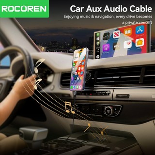 Rocoren 3.5mm Cáp Âm Thanh AUX Nam Đến Nam Âm Thanh Nguyên Chất Thưởng Thức Cho Điện Thoại Laptop Ô Tô Âm Thanh TV