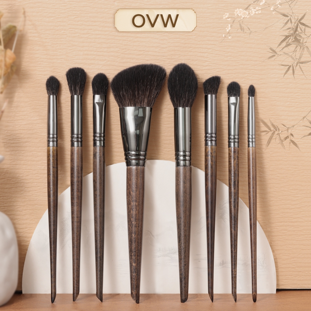 Ảnh 【OVW】Bộ cọ trang điểm chuyên nghiệp 8 chiếc Phấn má hồng đường viền Phấn mắt Bộ cọ mỹ phẩm XQ457810111219 1
