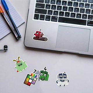 52 Chiếc Kỹ Thuật Số Khối Xây Dựng Miếng Dán Hoạt Hình Laptop Xe Đạp Đàn Guitar Ván Trượt Miếng Dán Chống Thấm Nước