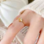 Nhẫn nữ làm bằng titan không gỉ mạ vàng 18k mặt hình bướm xinh xắn phong cách ngọt ngào dễ thương