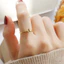 Nhẫn nữ làm bằng titan không gỉ mạ vàng 18k mặt hình bướm xinh xắn phong cách ngọt ngào dễ thương
