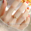 Nhẫn nữ làm bằng titan không gỉ mạ vàng 18k mặt hình bướm xinh xắn phong cách ngọt ngào dễ thương
