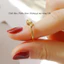 Nhẫn nữ làm bằng titan không gỉ mạ vàng 18k mặt hình bướm xinh xắn phong cách ngọt ngào dễ thương