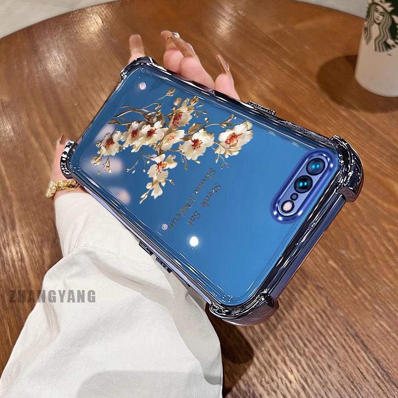 Ốp Lưng Cho iPhone 7 Plus iPhone 8 Plus Bốn Góc Chống Rơi Mạ Điện Ốp Lưng Điện Thoại Thẩm Mỹ Cây Nhánh Hoa Thiết Kế Mới TPU Silicon Mềm case