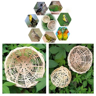 Chim Tre Dệt Cỏ Tổ Budgerigar Vẹt Chim Sẻ Agapornis Handmade Tổ Chim Thức Ăn Phụ Kiện Lồng Chim