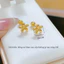 Bông tai nữ bằng titan cao cấp không gỉ mạ vàng 24k hình bông hoa nhỏ xinh xắn dễ thương