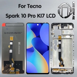 Dành cho Tecno Spark 10 Pro KI7 Màn hình LCD Bộ số hóa màn hình cảm ứng có khung lắp ráp