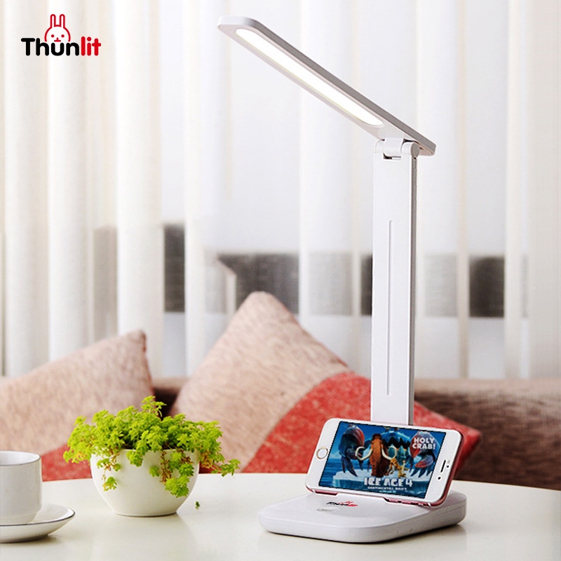 Ảnh Đèn bảo vệ mắt Thunlit 7W 3 nhiệt độ màu chỉnh được sạc USB 3200mAh Đèn bàn LED có thể gập lại để học tập cho sinh viên 2