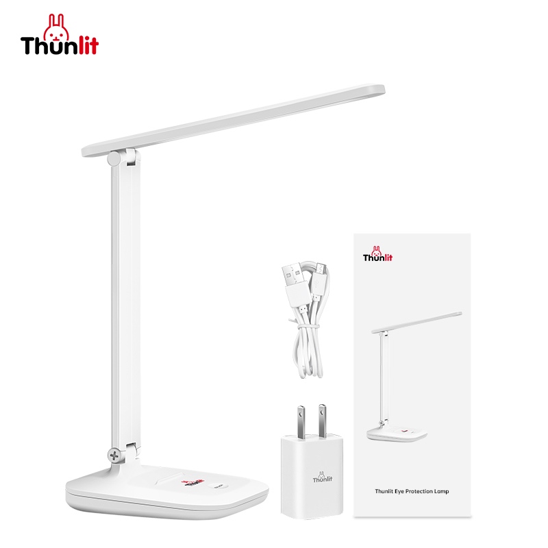 Ảnh Đèn bảo vệ mắt Thunlit 7W 3 nhiệt độ màu chỉnh được sạc USB 3200mAh Đèn bàn LED có thể gập lại để học tập cho sinh viên 1