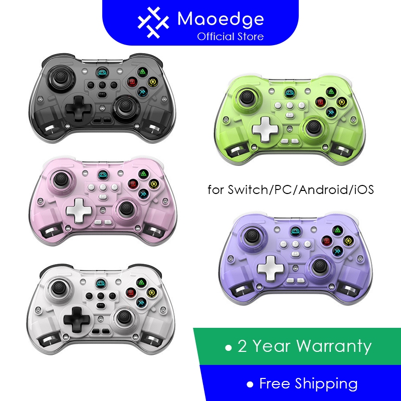 Bộ điều khiển trò chơi không dây Maoedge Dual Hall Tay cầm chơi Game Bluetooth có vỏ từ tính cho Nintendo Switch PC Android iOS Bộ điều khiển