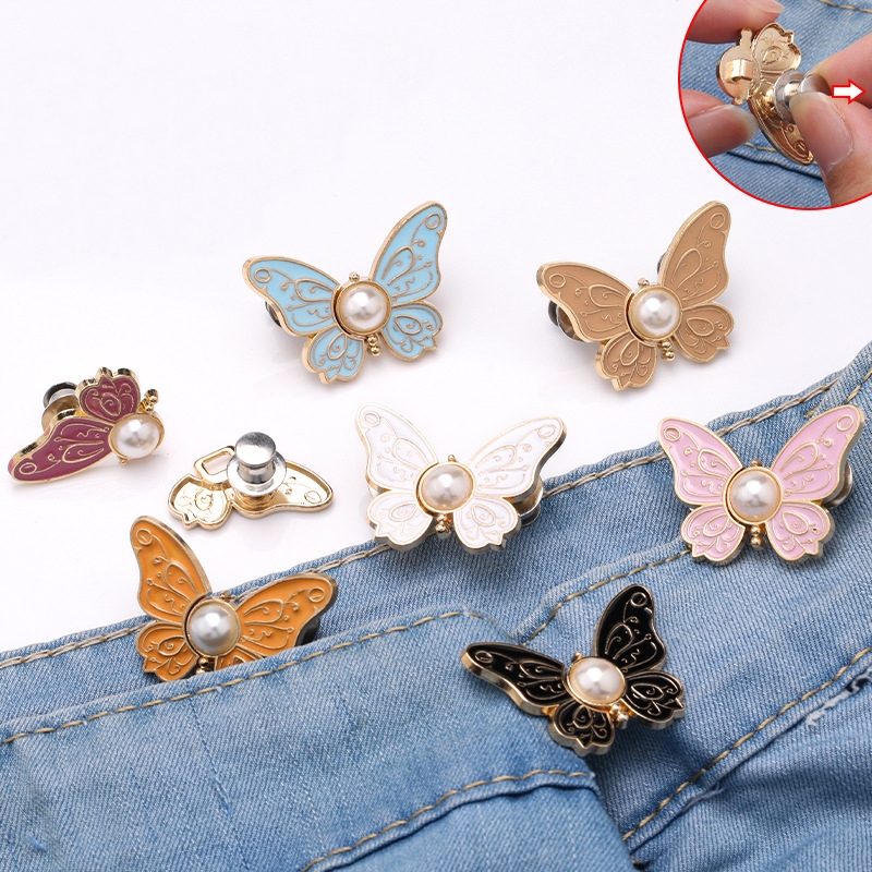 70 Kiểu Bướm Khóa Eo Tháo Rời Nút Thắt Lưng Quần Jean Giúp Thu Nhỏ Vòng Eo Và Giảm Cổ Quần - Phụ Kiện Thời Trang