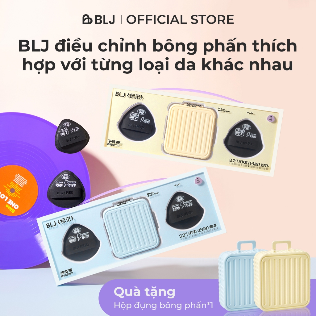 BLJ điều chỉnh bông phấn thích hợp với từng loại da khác nhau 2 chiếc ...