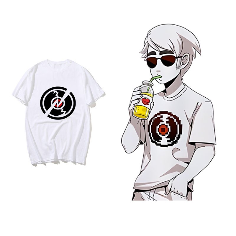 Homestuck Áo Không Giới Tính, Just Apple Juice Ngộ nghĩnh Nam / Nữ Áo Vintage Mùa Hè Cotton Bông Tai Kẹp Áo Tay Ngắn