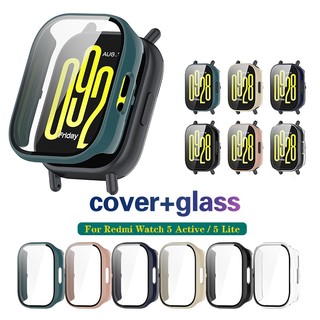 Ốp lưng PC cứng 2in1 Kính cường lực bảo vệ màn hình cho Xiaomi Redmi Watch 5 Active / 5 Lite